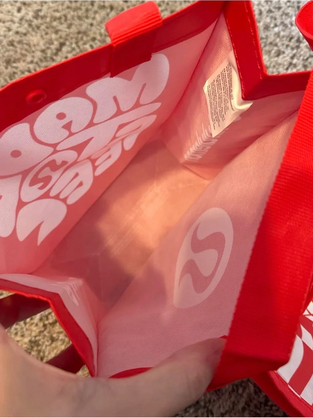 2 lululemon athletica Red Graphic Tote Bag